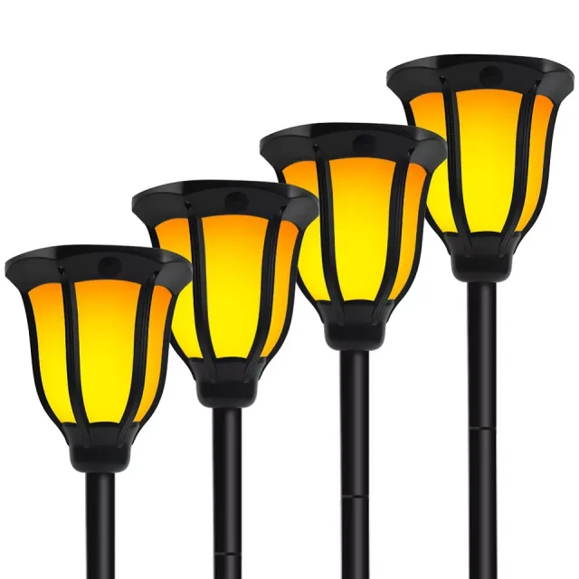 solar flame light for lawn pathway and garden decoration