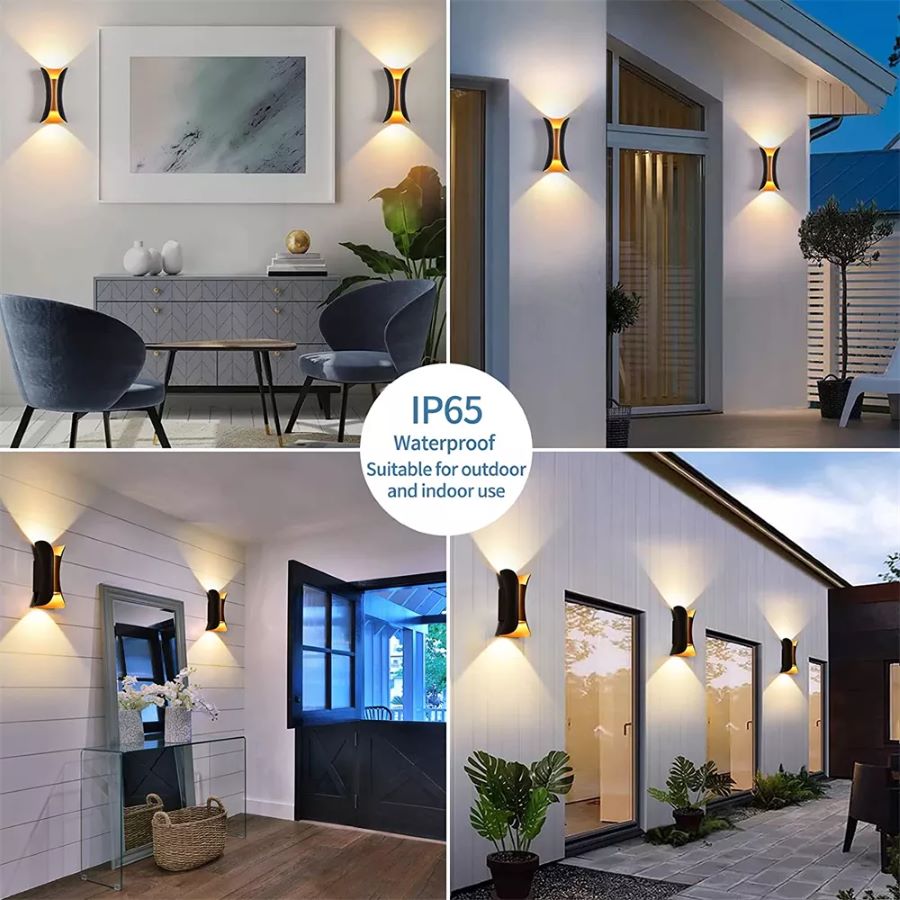 YL-6023M Golden Ip65 Wall Light Aluminum Waterproof - Image 6