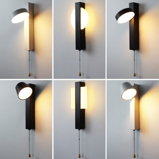 indoor wall light simple adjustable aluminum led wall lamp