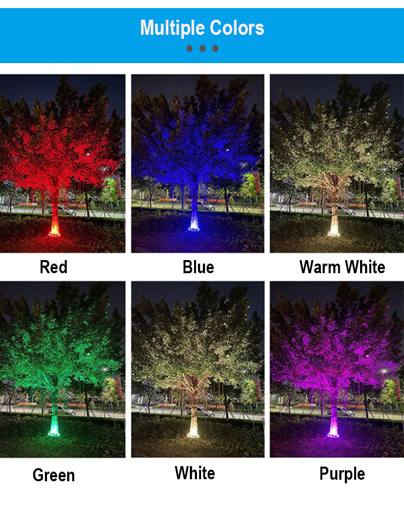 Multiple colors hug tree lights