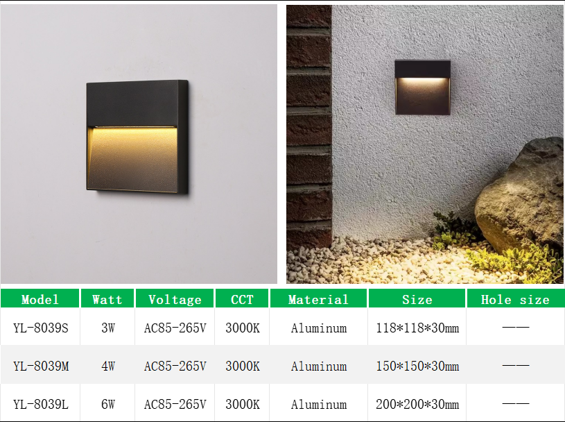 YL-8039 Round Surface Mounted Step Light Outdoor ip65