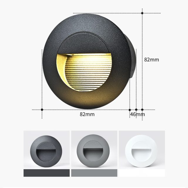 outdoor ip65 waterproof round led stair wall light - Image 5