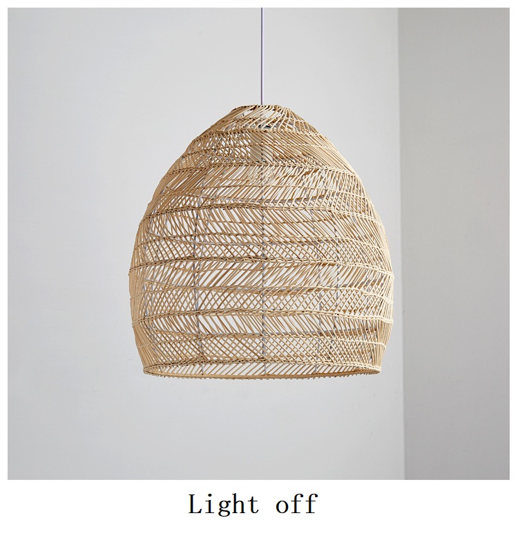 environment friendly japanese rattan woven pendant lights