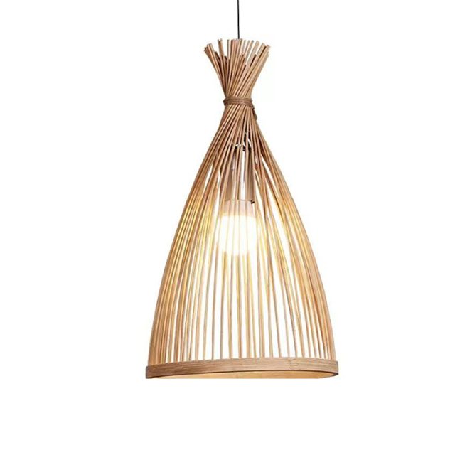 Japanese environmentally friendly bamboo woven pendant lamp - Image 3