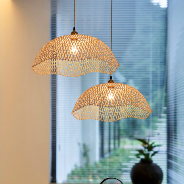 Japanese style dinning and tea room bamboo pendant lamp - Image 4