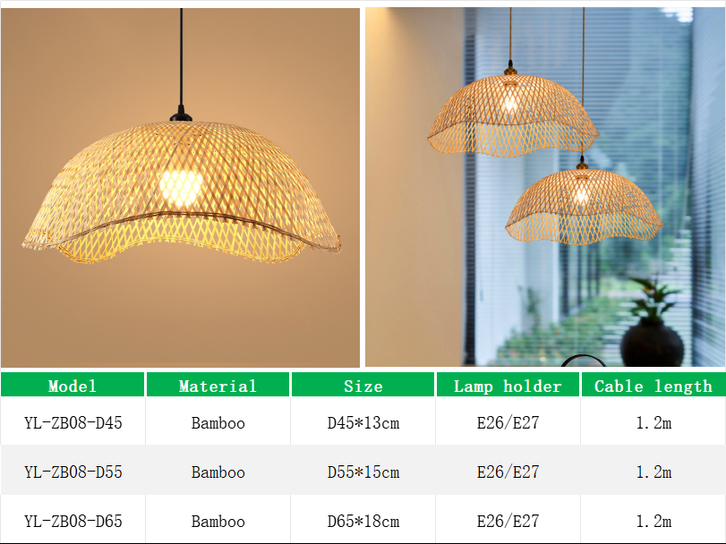 YL-ZB08 Japanese Bamboo Pendant Lamp for Cofe and Tea Room