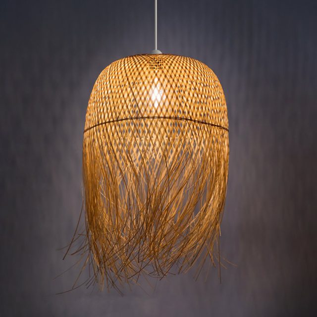 bamboo woven Southeast Asia and Japanese pendant light - Image 2