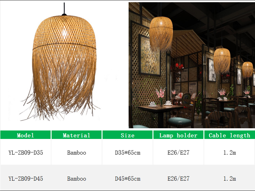 YL-ZB09 Bamboo Woven Pendant Light High demand in Africa