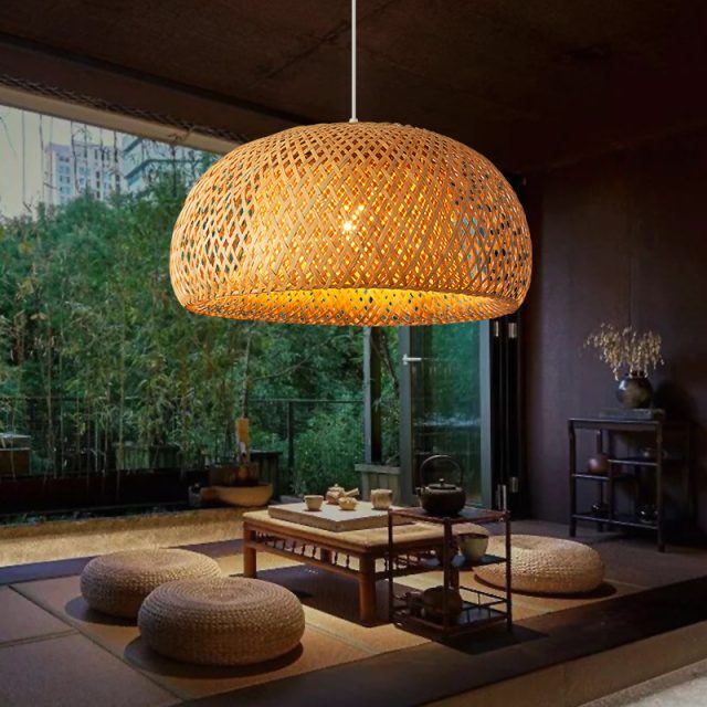 staircase pendant light modern hanging bamboo light - Image 2