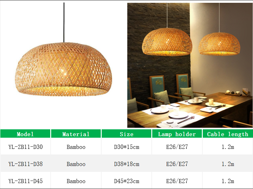 YL-ZB11 Bamboo Style Light Highly Popular in South America