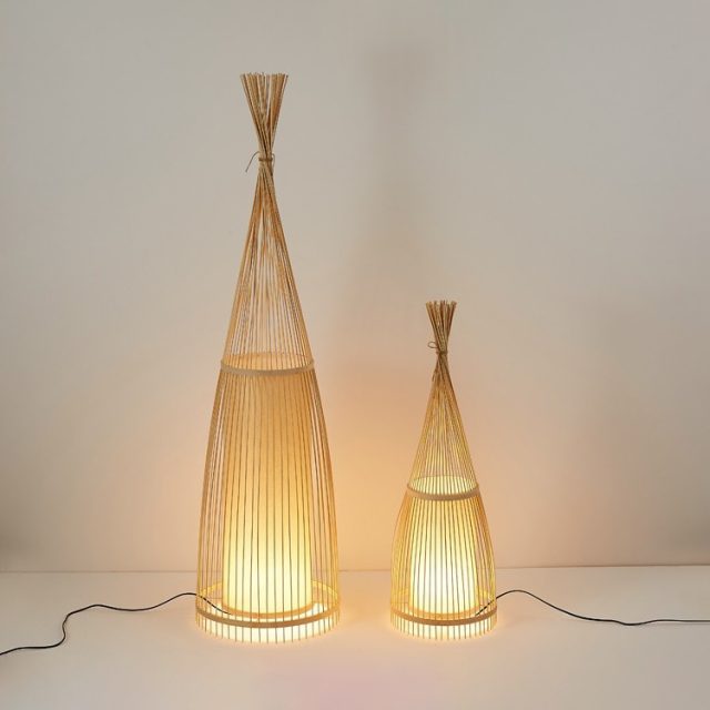 bamboo floor light for living room and restaurant