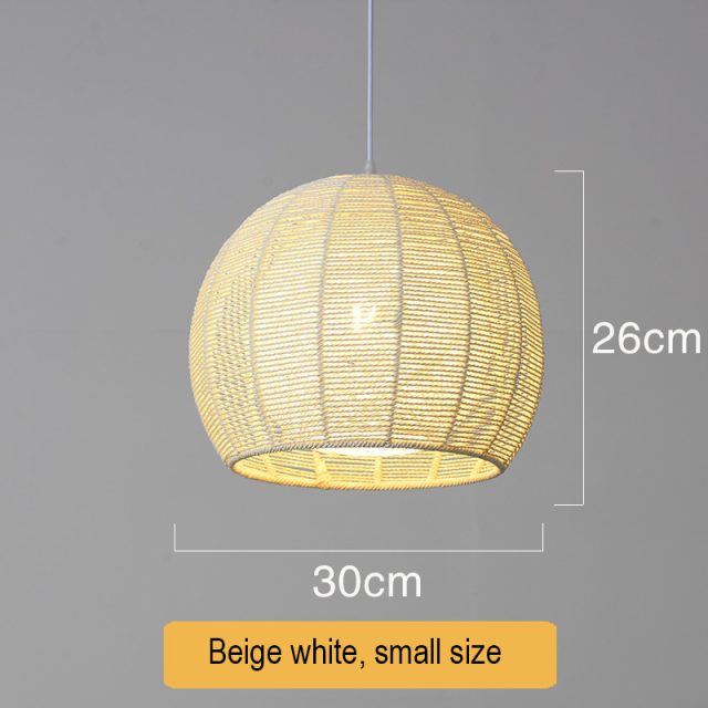 japanese hand made grease rope weaving pendant lights - Image 3