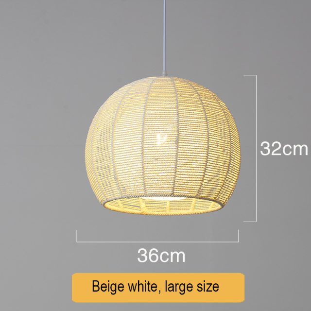 japanese hand made grease rope weaving pendant lights - Image 4