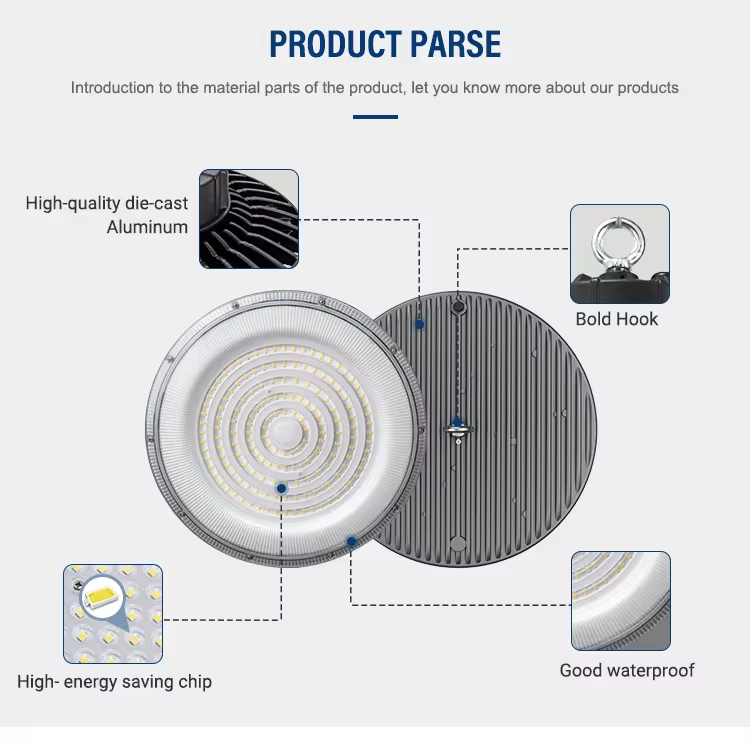 thin ufo led high bay light for industrial lighting