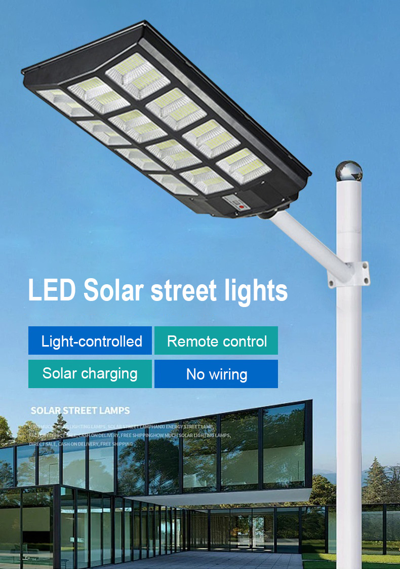 super bright abs led solar street light with remote