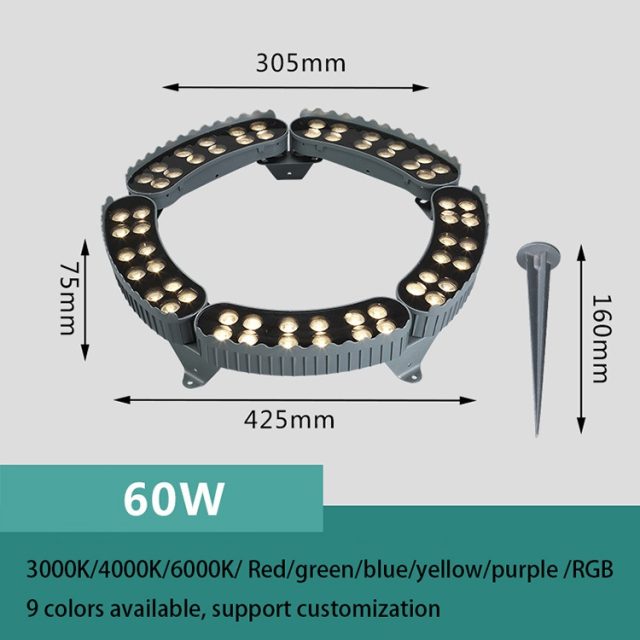 outdoor ip65 waterproof rgb led palm tree ring light - Image 4