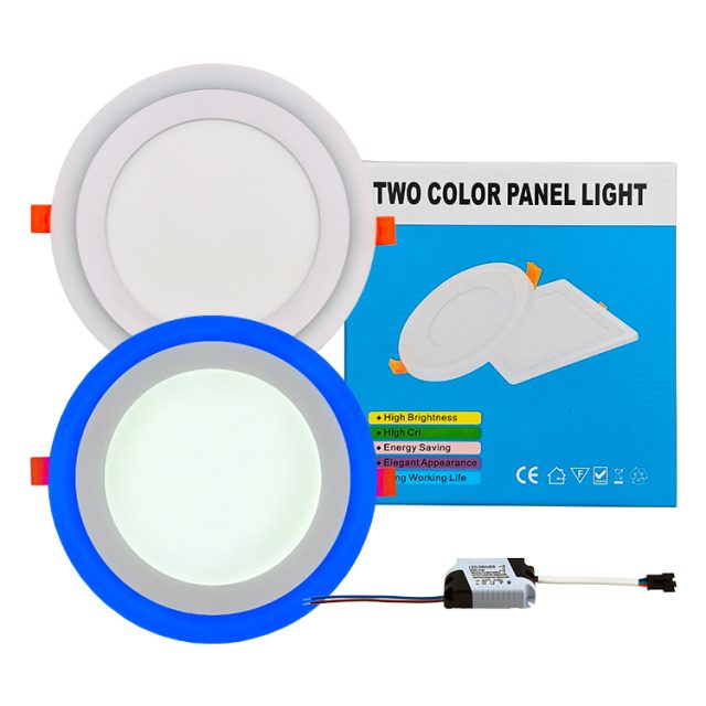 recessed slim 6W 9W 16W 24W 36W two color panel light