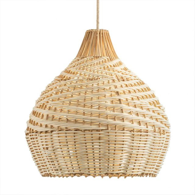 Handmade Modern Rattan Woven Lampshade America Pendant light - Image 3