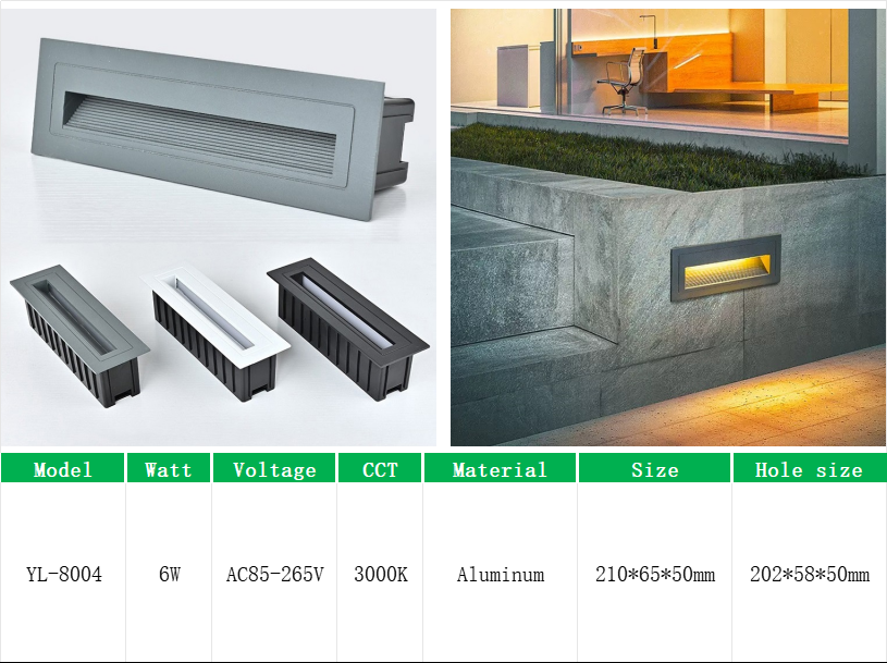 YL-8004 Embedded Led Stair Step Light for Garden Lighting