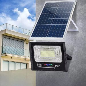 YL821 Black ABS Solar Floodlights with Charging Display