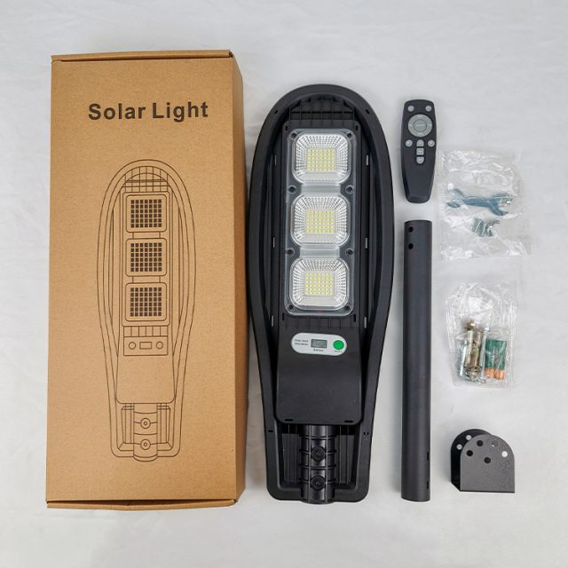 300W Household Garden Solar Light with Lamp Pole All in One Human Motion Sensor Solar Street Light - Image 4