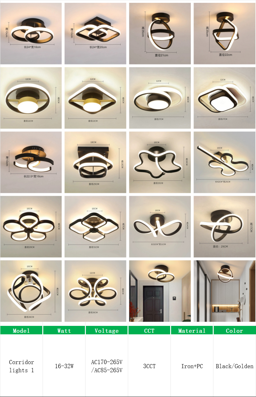 3CCT Led Ceiling Lights for Hallway Living Room and Bedroom