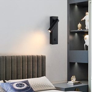 Angle Adjustable 3W Hotel Bedroom Bedside Led Aluminium Reading Led Wall Lamp