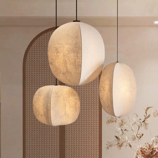 YL-BY11 Fabric Lamp Shade Wabi Sabi Pendant Light
