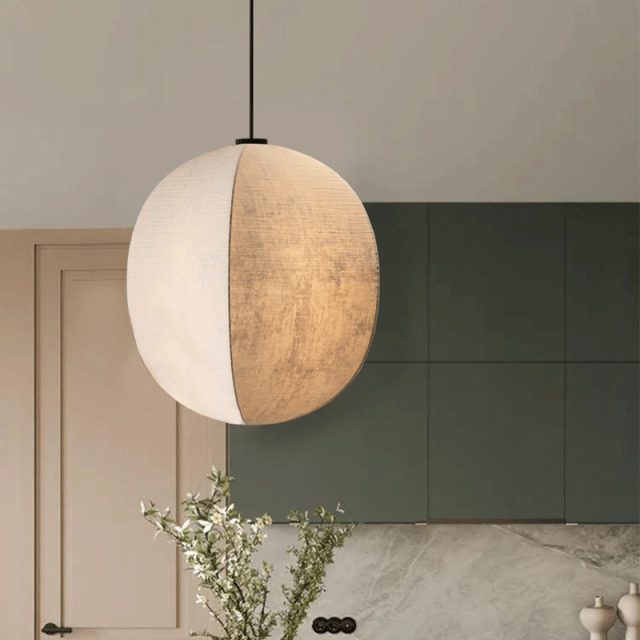 YL-BY11 Fabric Lamp Shade Wabi Sabi Pendant Light - Image 4