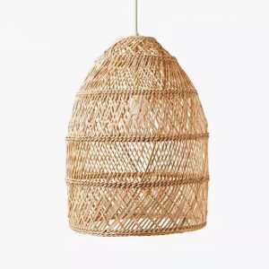 Rattan Pendant Lamp Shade for Living Room Dining Room Bedroom