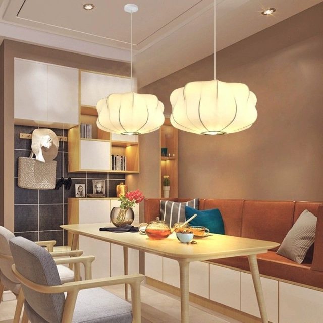 YL-BY05 Fabric Lamp Shade Wabi Sabi Pendant Light - Image 2