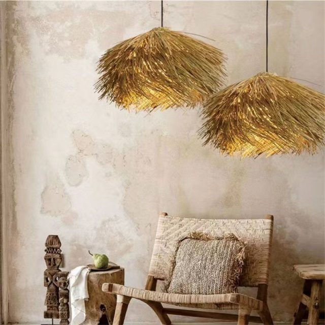 YL-TB26 Wabi-Sabi Style Rattan Hanging Pendant Lights