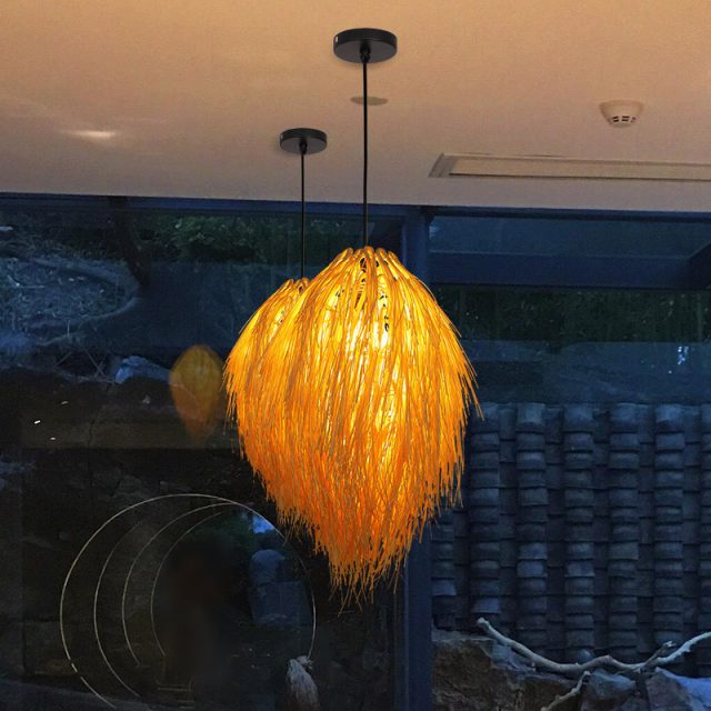 YL-TB27 Wabi-Sabi Style Rattan Hanging Pendant Lights