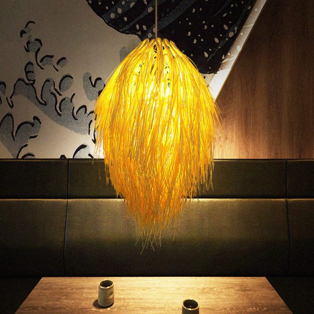 YL-TB27 Wabi-Sabi Style Rattan Hanging Pendant Lights - Image 3