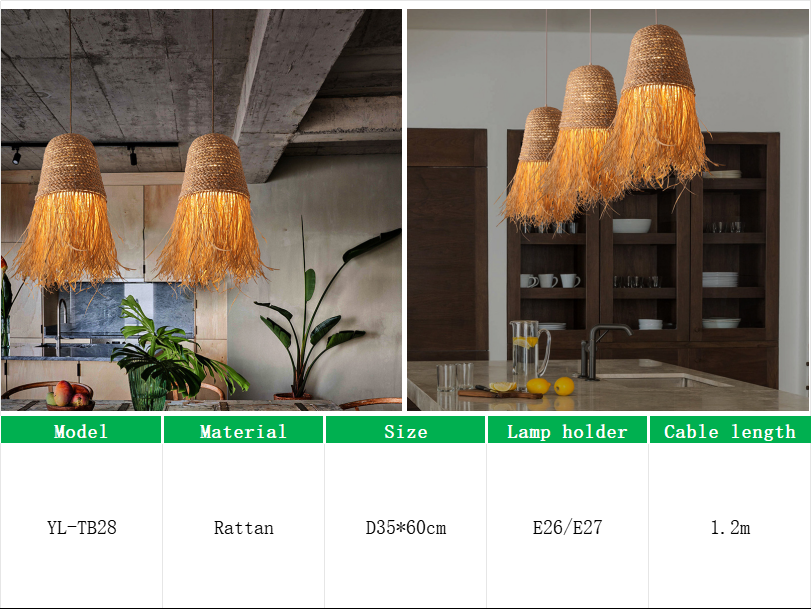 YL-TB28 Wabi-Sabi Rattan Lamp in Europe and Africa