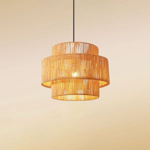 YL-ZS17 Bohemian Style Hemp Rope Hanging Pendant Lights