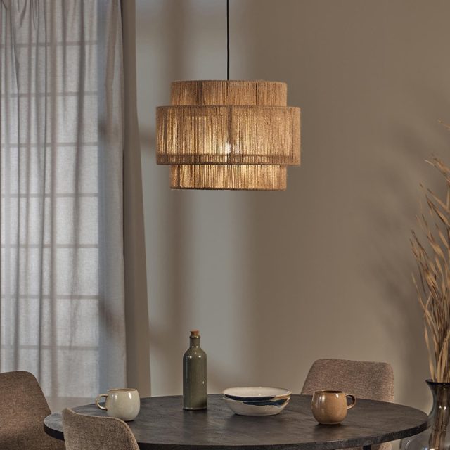 YL-ZS17 Bohemian Style Hemp Rope Hanging Pendant Lights - Image 3