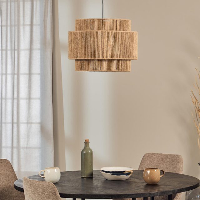 YL-ZS17 Bohemian Style Hemp Rope Hanging Pendant Lights - Image 4