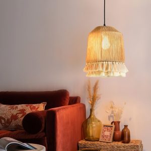 YL-ZS18 Hemp Rope Hanging Bohemian Pendant Lights