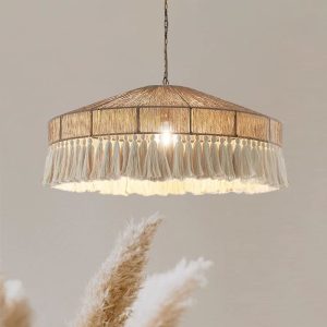 YL-ZS20 Hemp Rope Hanging Bohemian Pendant Lights