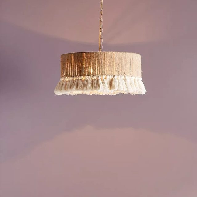 YL-ZS19 Hemp Rope Hanging Bohemian Pendant Lights