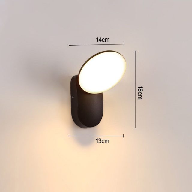 Modern Aluminum 12W Outdoor IP65 Waterproof LED Wall Lamp with Motion Sensor - Image 2