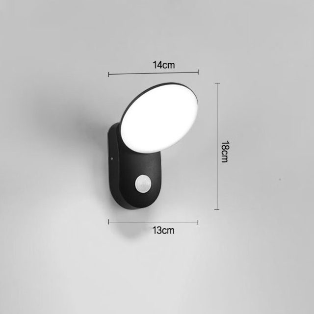 Modern Aluminum 12W Outdoor IP65 Waterproof LED Wall Lamp with Motion Sensor - Image 3