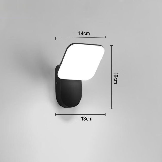 Modern Aluminum 12W Outdoor IP65 Waterproof LED Wall Lamp with Motion Sensor - Image 4