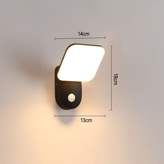 Modern Aluminum 12W Outdoor IP65 Waterproof LED Wall Lamp with Motion Sensor - Image 5