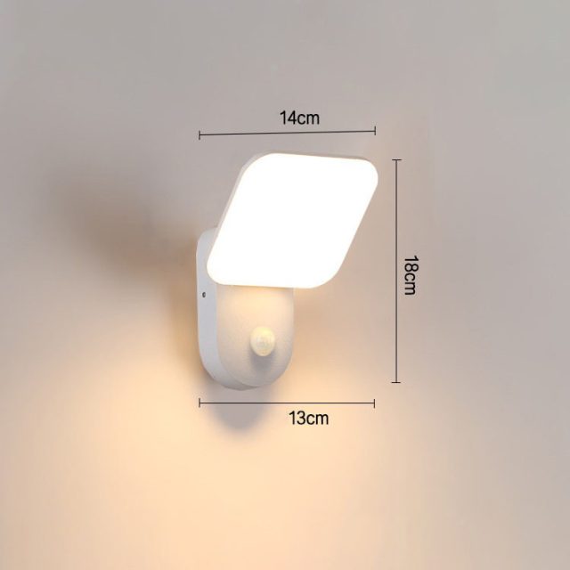Modern Aluminum 12W Outdoor IP65 Waterproof LED Wall Lamp with Motion Sensor - Image 9