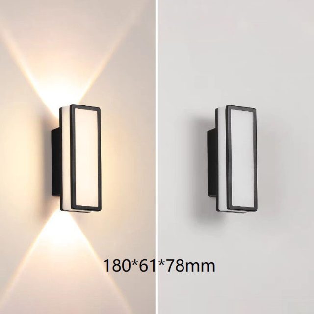 Simple Black and White 7W 10W Outdoor IP65 Waterproof Aluminum LED Wall Lamp - Image 2
