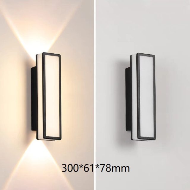Simple Black and White 7W 10W Outdoor IP65 Waterproof Aluminum LED Wall Lamp - Image 3