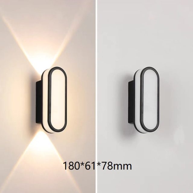 Simple Black and White 7W 10W Outdoor IP65 Waterproof Aluminum LED Wall Lamp - Image 4