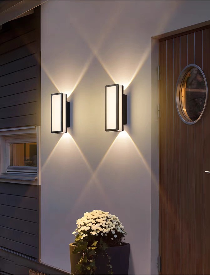 Simple Black and White 7W 10W Outdoor IP65 Waterproof Aluminum LED Wall Lamp